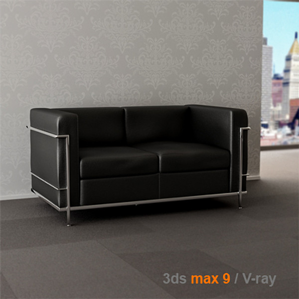 3d le corbusier lc2 2 - chair 2 05 by lajhar